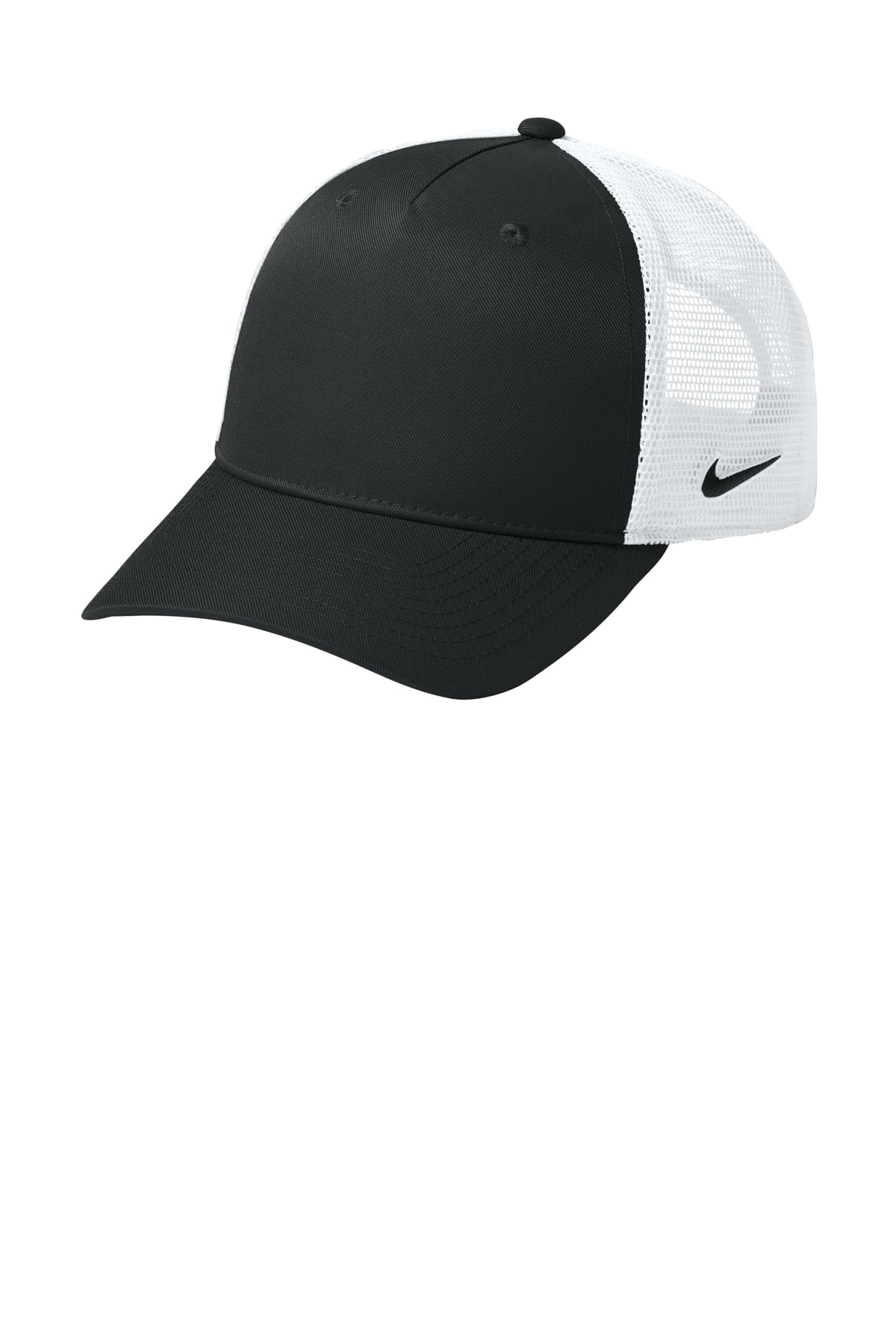 Nike Snapback Mesh Trucker Cap in Black/ White, style NKFN9893