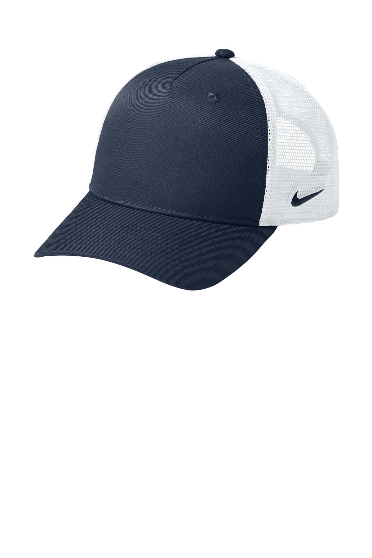 Nike Snapback Mesh Trucker Cap in Navy/ White, style NKFN9893