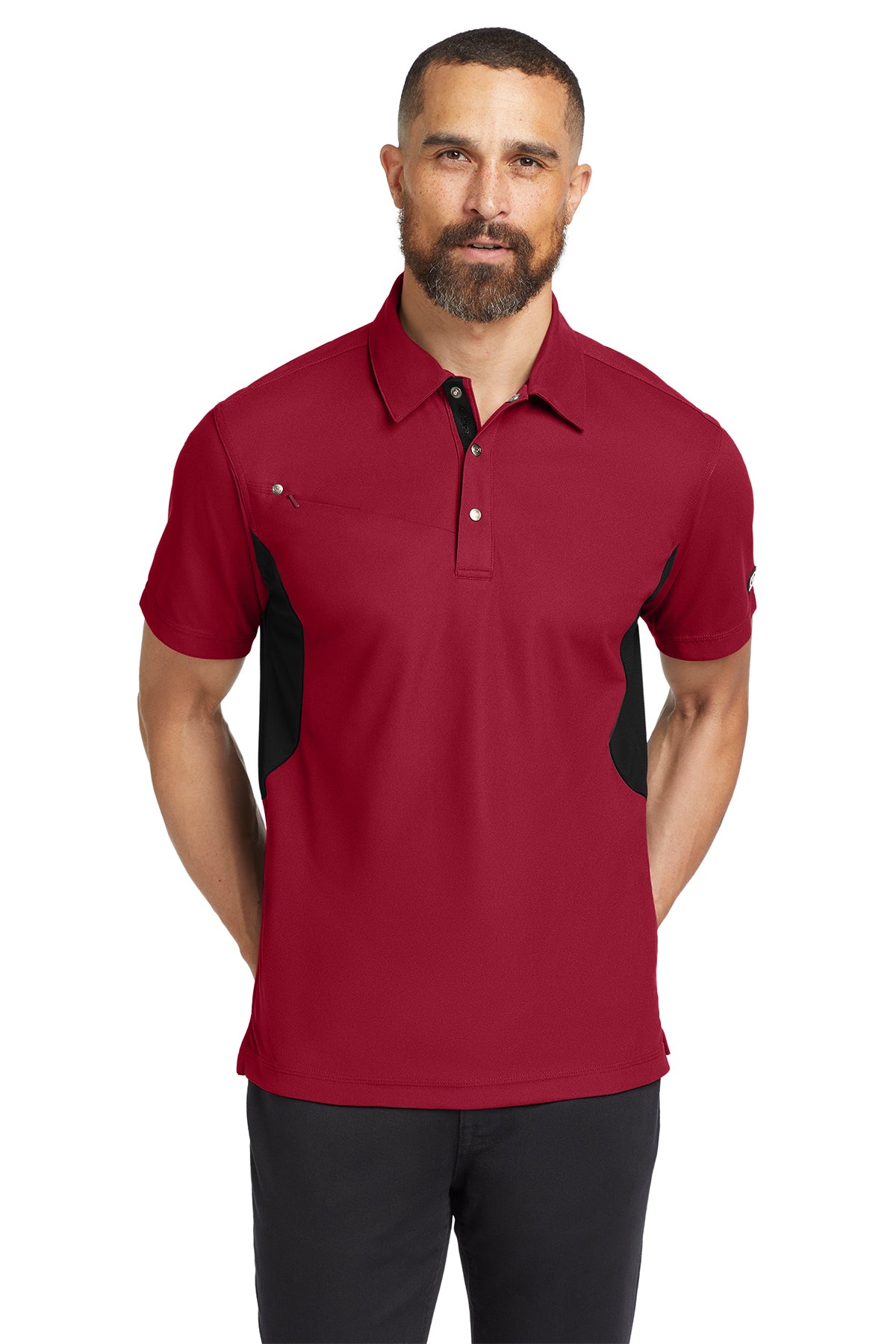 OGIO Accelerator Polo in Signal Red/ Blacktop, style OG102
