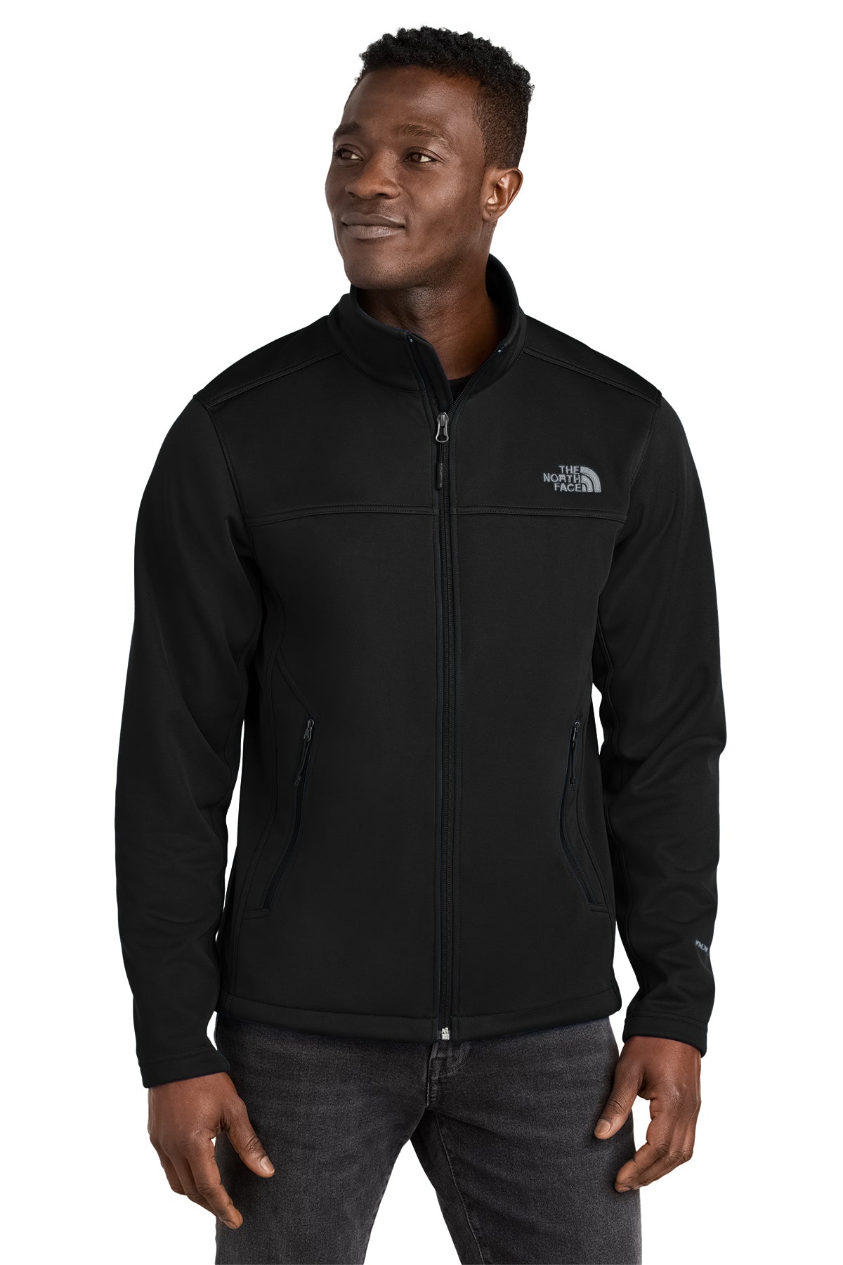The North Face Chest Logo Ridgewall Soft Shell Jacket in TNF Black, style NF0A88D5