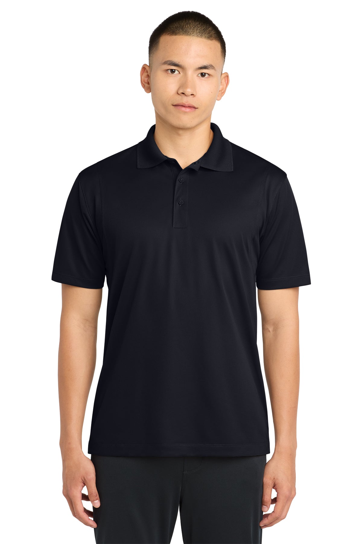 Sport-Tek Micropique Sport-Wick Polo in black