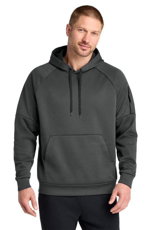 Nike Therma-FIT Pocket Pullover Fleece Hoodie in Anthracite, style NKFD9735