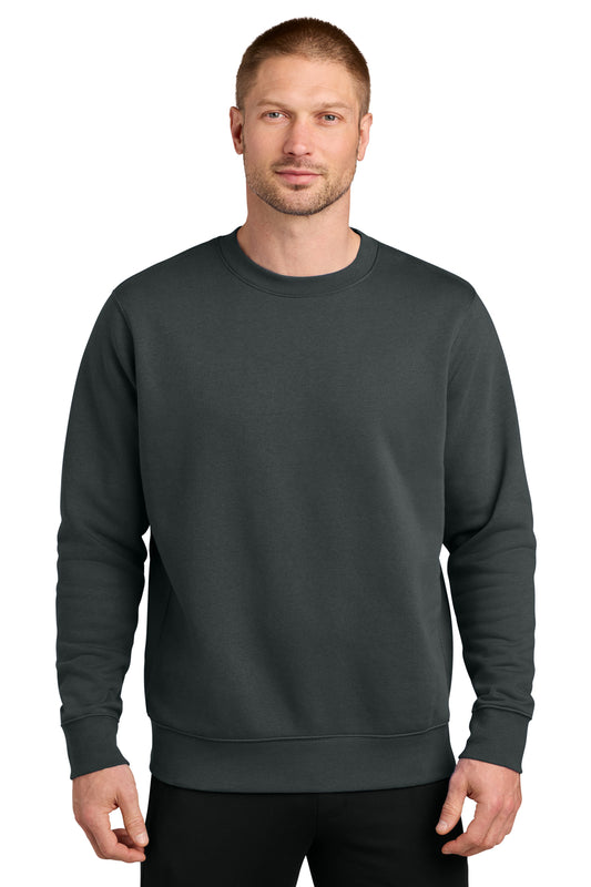 Nike Club Fleece Sleeve Swoosh Crew in Anthracite, style NKFD9863