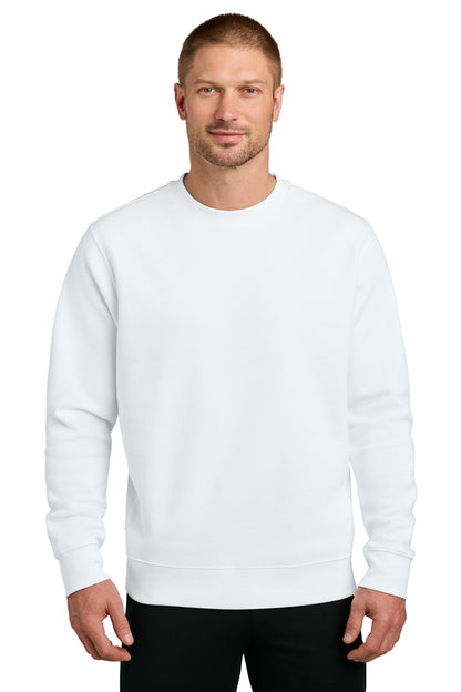 Nike Club Fleece Sleeve Swoosh Crew in White, style NKFD9863