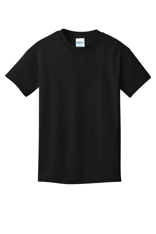 Port & Company Youth Core Cotton Tee PC54Y in Jet Black