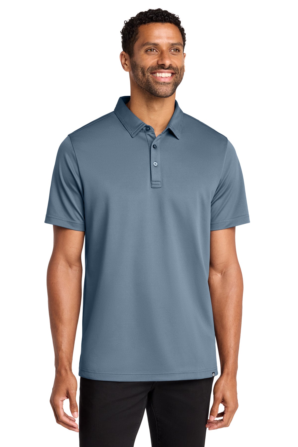 TravisMathew Cabana Solid Polo in Light Denim Blue, style TM1MAA370