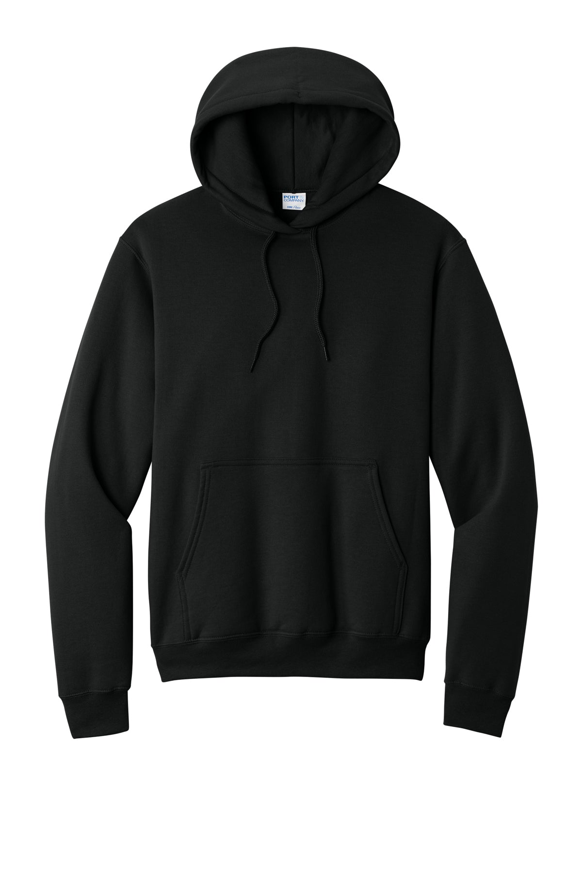Port & Company Core Fleece Pullover Hooded Sweatshirt PC78H in Jet Black
