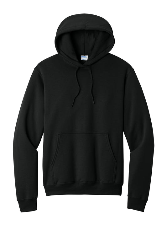Port & Company Core Fleece Pullover Hooded Sweatshirt PC78H in Jet Black
