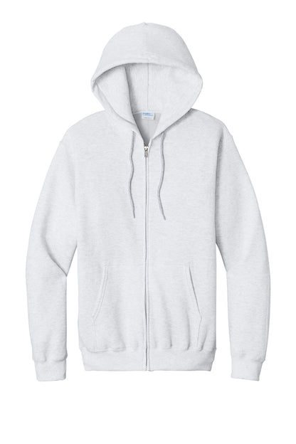Port & Company Core Fleece Full-Zip Hooded Sweatshirt PC78ZH in Ash