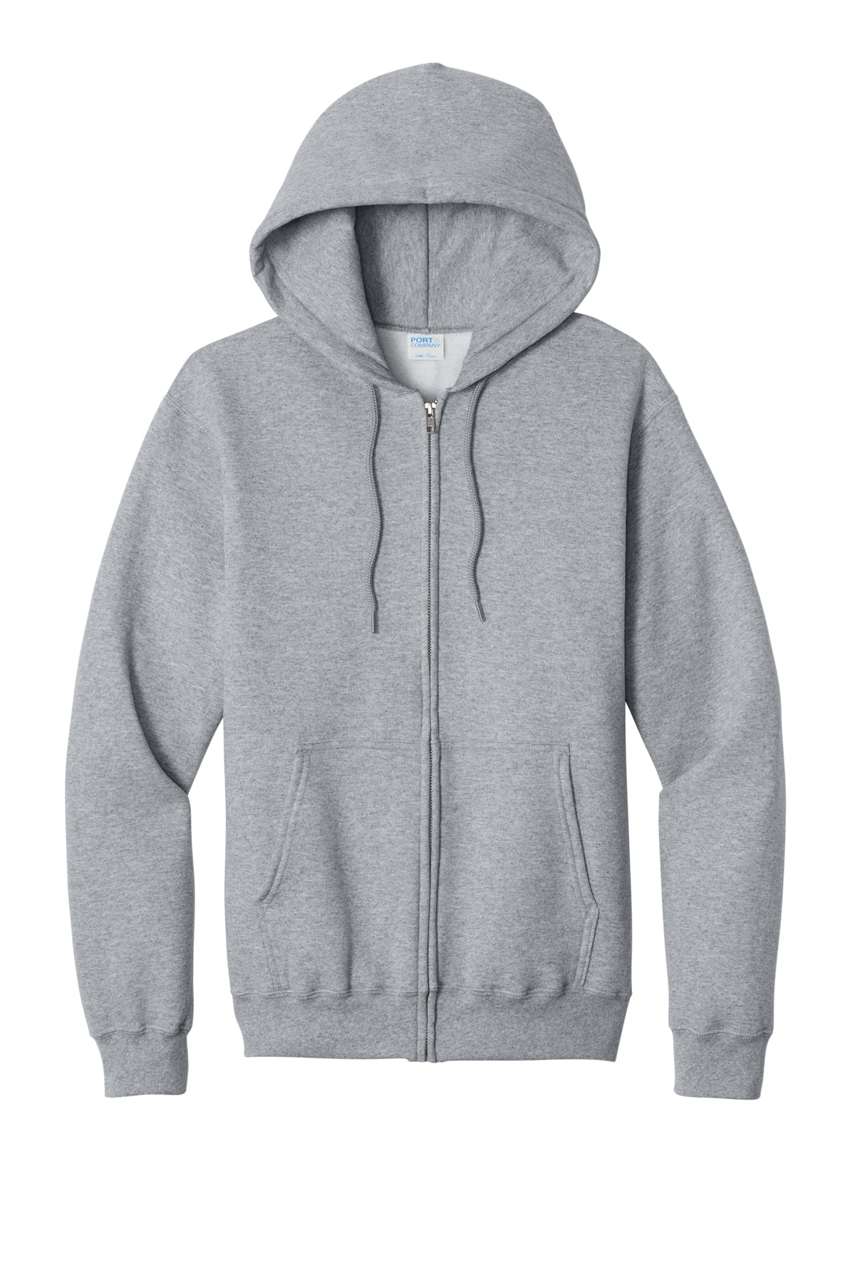 Port & Company Core Fleece Full-Zip Hooded Sweatshirt PC78ZH in Athletic Heather