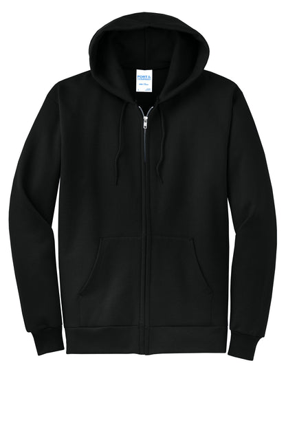 Port & Company Core Fleece Full-Zip Hooded Sweatshirt PC78ZH in Jet Black