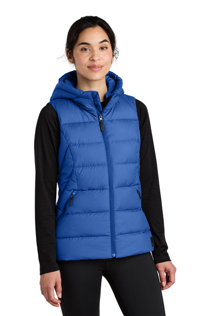 Outdoor Research Women's Coldsnap Hooded Down Vest in Galaxy Blue, style OR322218