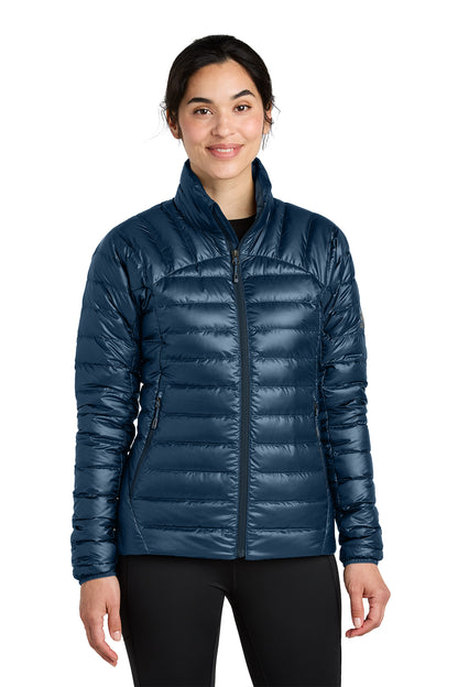 Outdoor Research Women's 800 Tech Down Jacket in Naval Blue, style OR322229