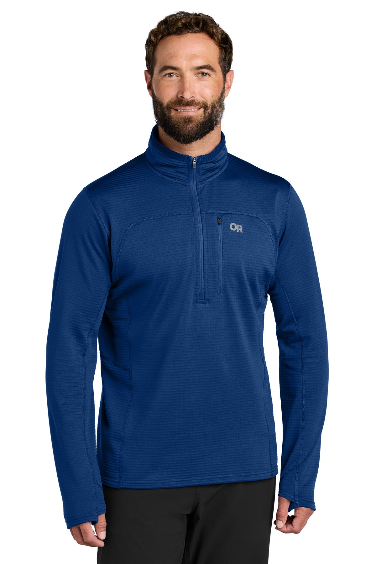Outdoor Research Tech Grid 1/4-Zip Fleece in Galaxy Blue, style OR322267