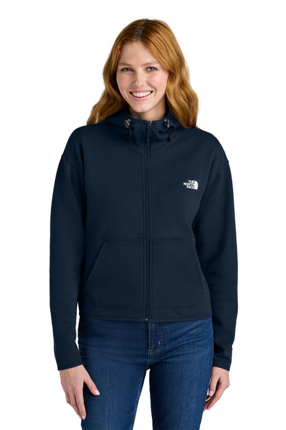 The North Face Women's Double-Knit Full-Zip Hoodie in Summit Navy, style NF0A8BUT