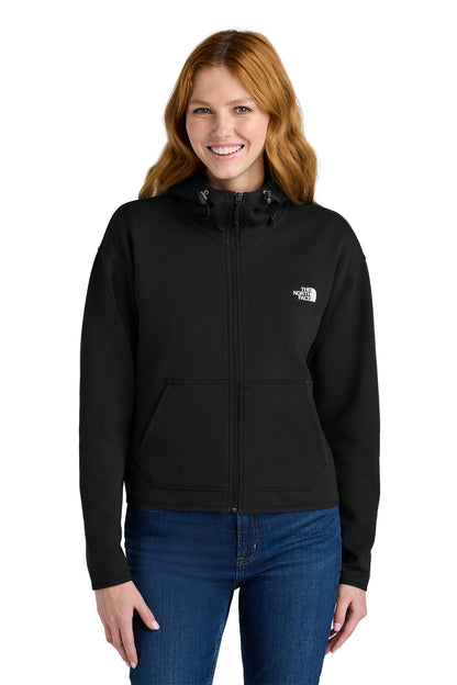 The North Face Women's Double-Knit Full-Zip Hoodie in TNF Black, style NF0A8BUT