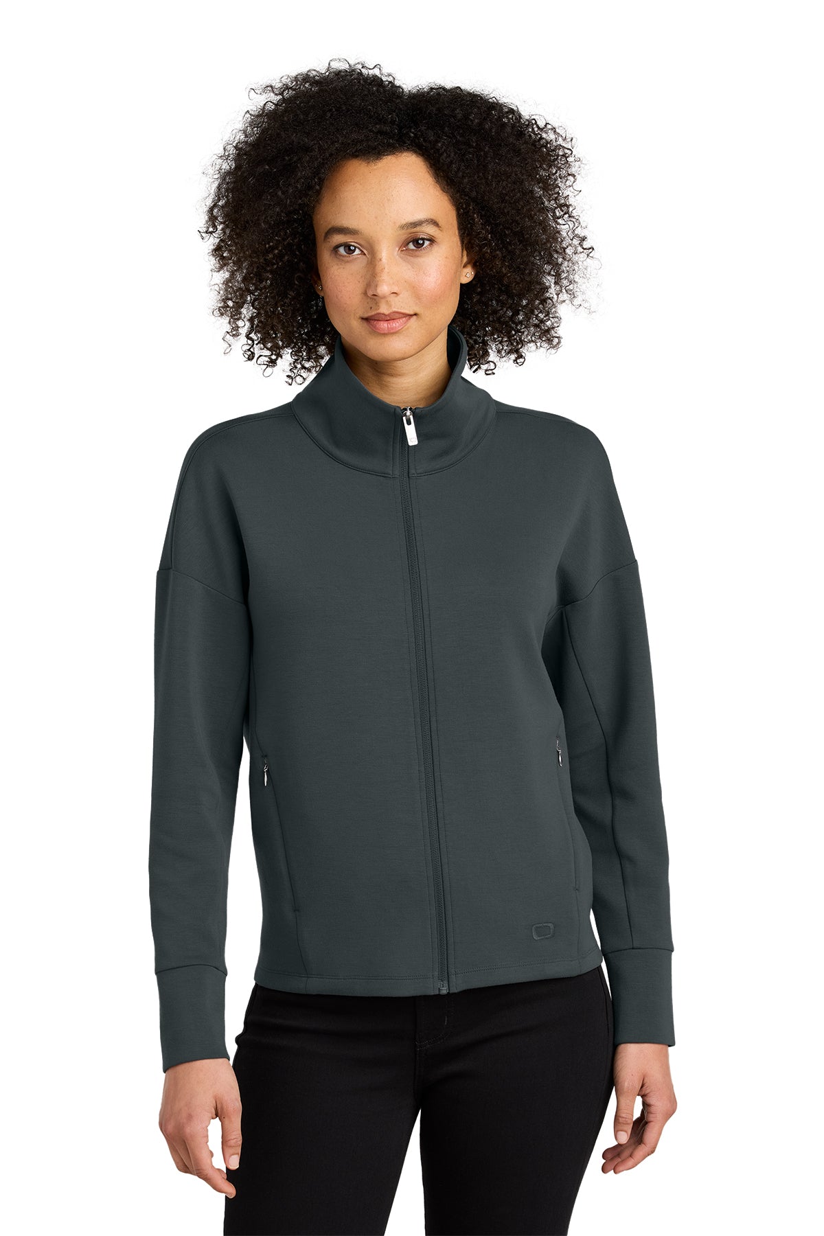 OGIO Women’s Transcend Full-Zip in Tarmac Grey, style LOG860