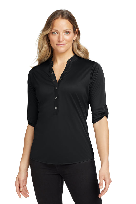 OGIO Crush Henley in Blacktop, style LOG111