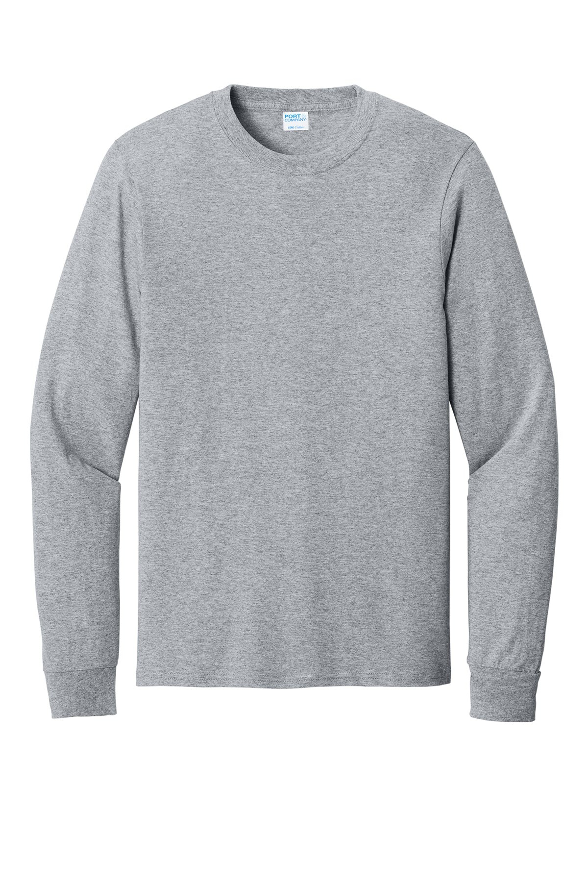 Port & Company Long Sleeve Core Cotton Tee PC54LS in Athletic Heather