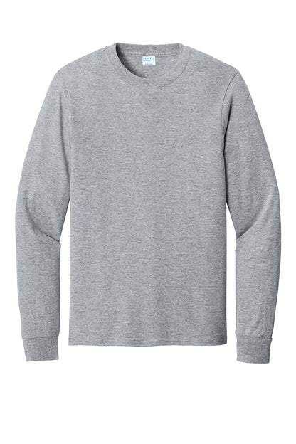 Port & Company Long Sleeve Core Cotton Tee PC54LS in Athletic Heather