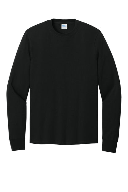 Port & Company Long Sleeve Core Cotton Tee PC54LS in Jet Black