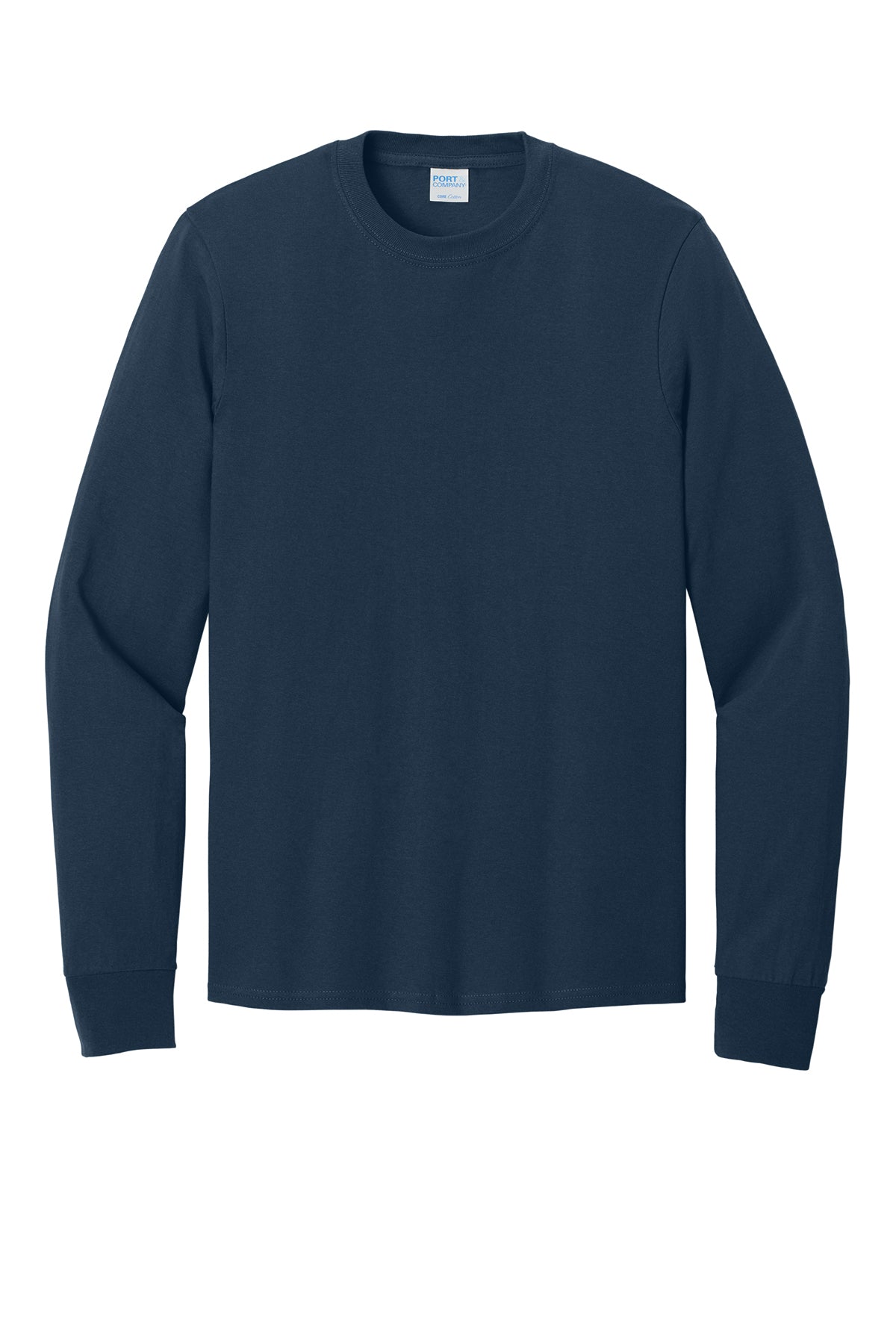 Port & Company Long Sleeve Core Cotton Tee PC54LS in Navy