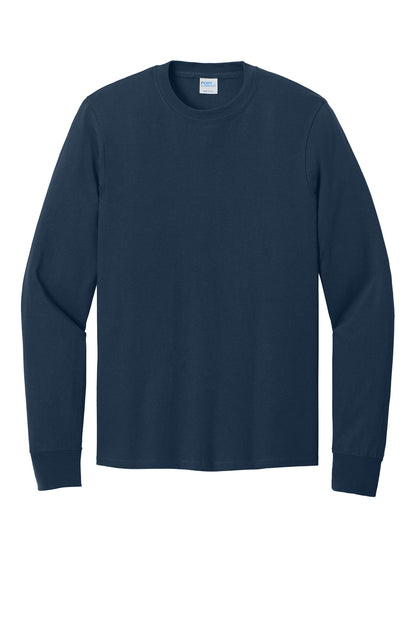 Port & Company Long Sleeve Core Cotton Tee PC54LS in Navy