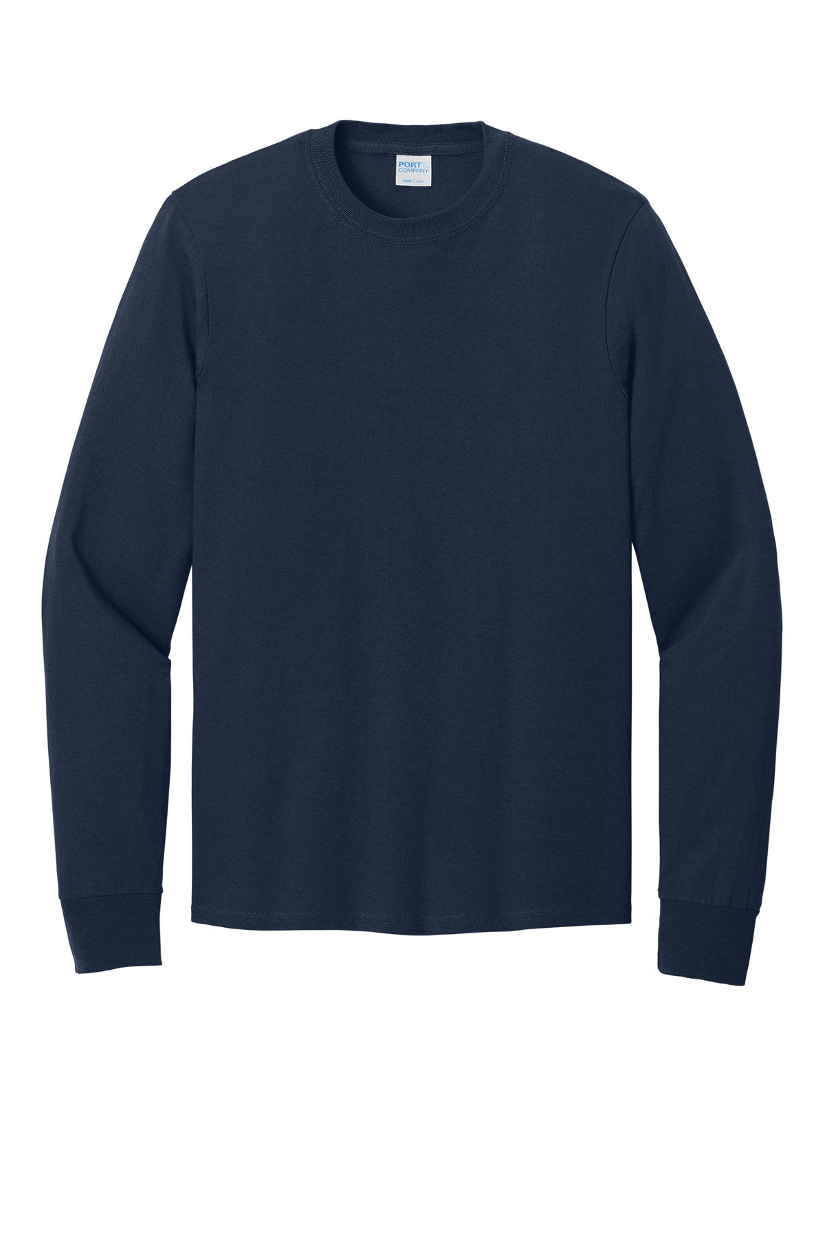 Port & Company Long Sleeve Core Cotton Tee PC54LS in True Navy