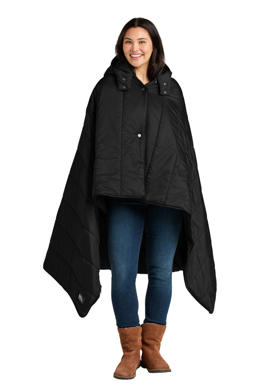 Eddie Bauer Puffy Camp Poncho in Black, style EB755