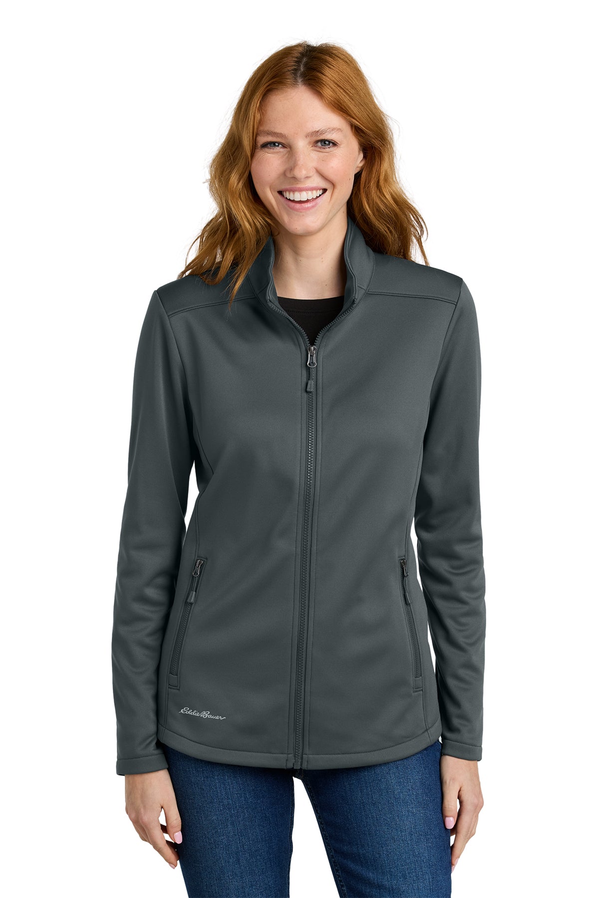 Eddie Bauer Women’s Smooth Mid Layer Fleece Full-Zip in Iron Gate, style EB2470