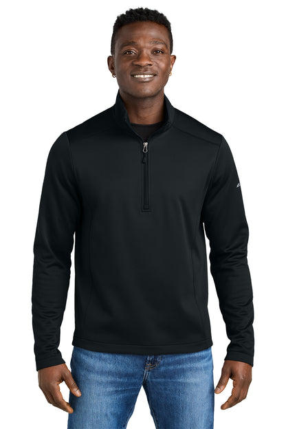 Eddie Bauer Smooth Mid Layer Fleece 1/2-Zip in Black, style EB2360