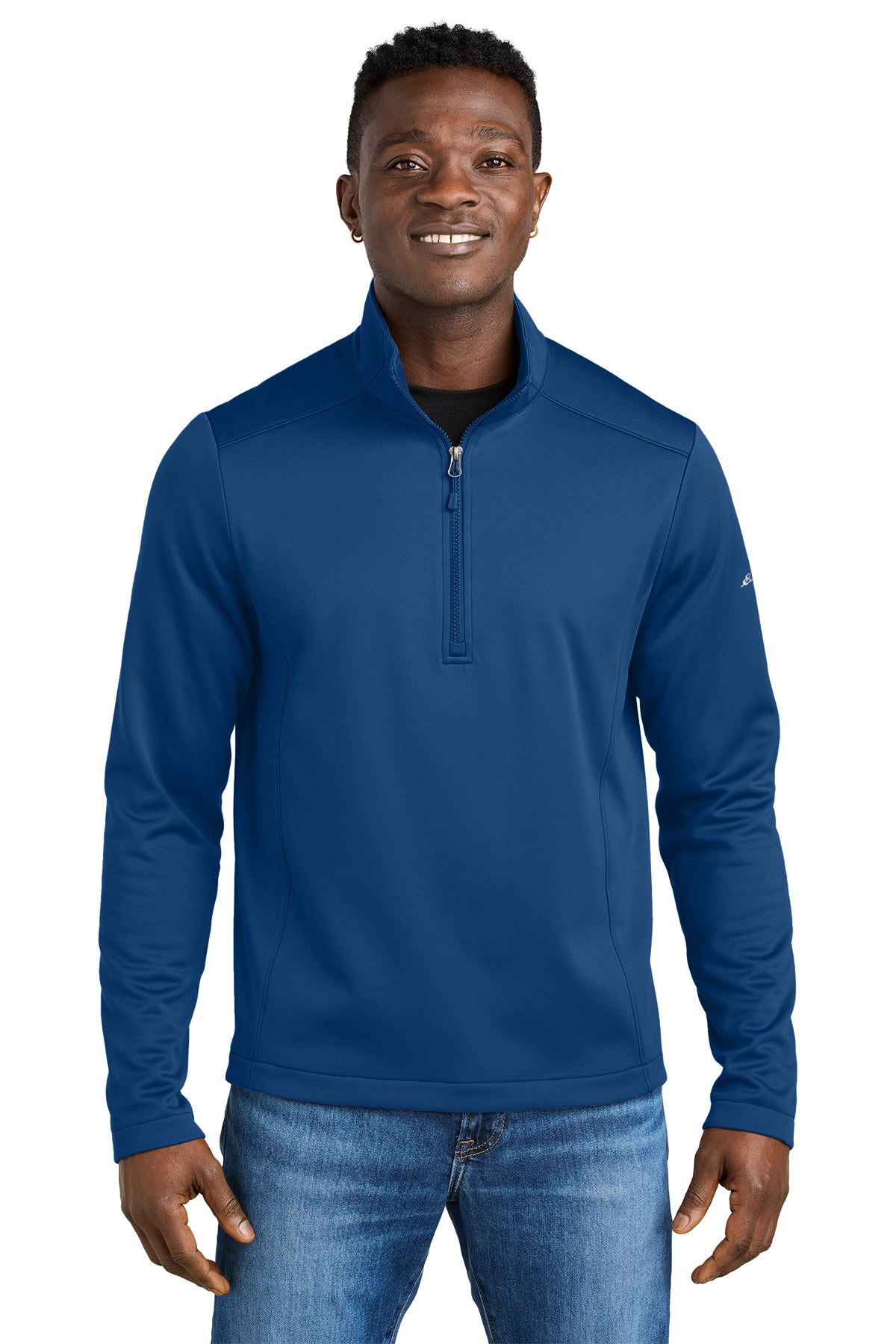 Eddie Bauer Smooth Mid Layer Fleece 1/2-Zip in Cobalt Blue, style EB2360