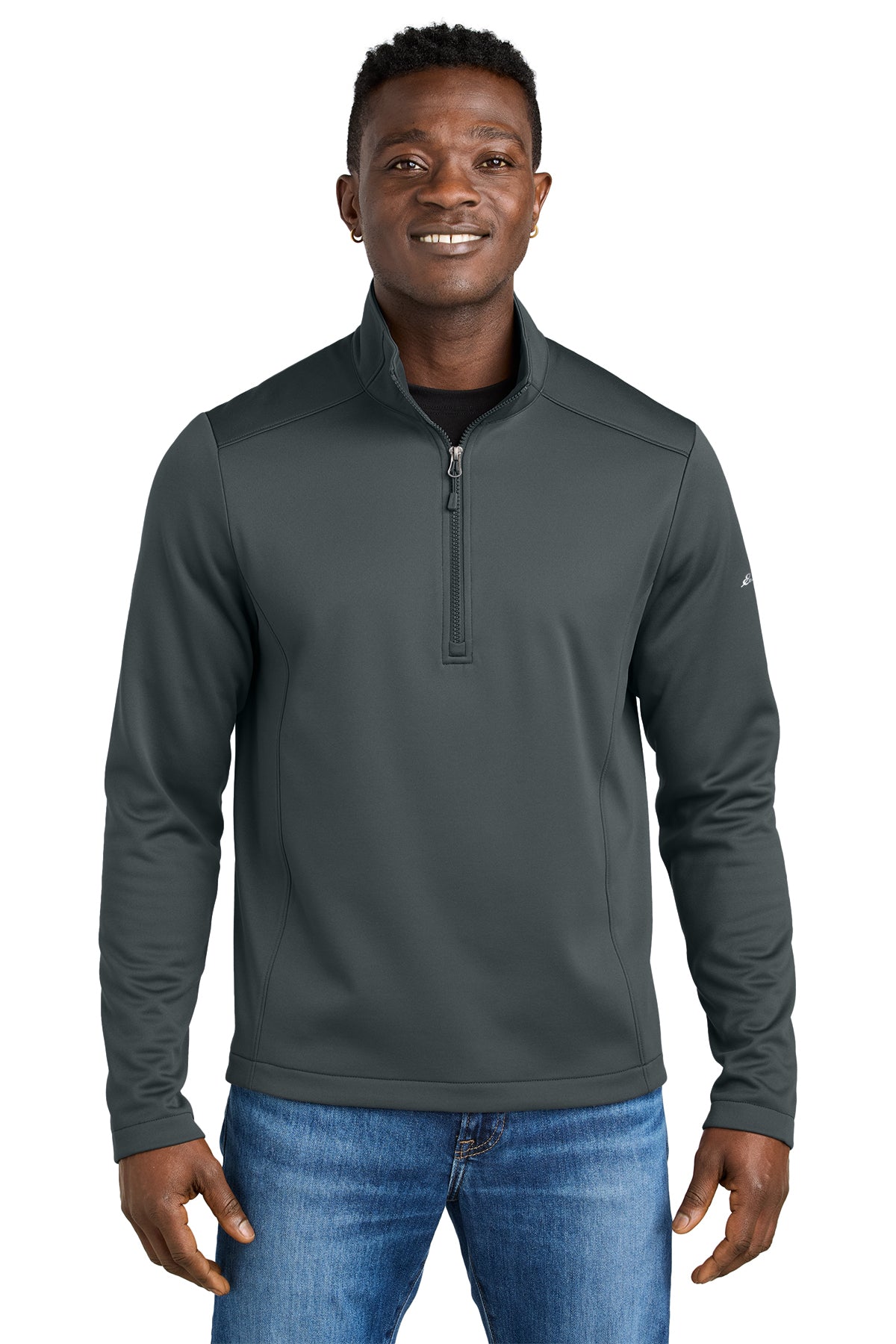 Eddie Bauer Smooth Mid Layer Fleece 1/2-Zip in Iron Gate, style EB2360