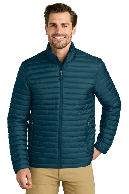 Eddie Bauer Packable Quilted Full-Zip in Adriatic Blue, style EB514
