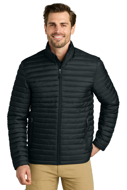 Eddie Bauer Packable Quilted Full-Zip in Black, style EB514