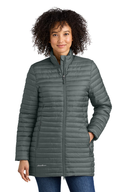 Eddie Bauer Women’s Packable Quilted Full-Zip in Metal Grey, style EB515