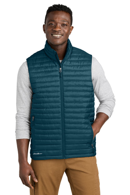 Eddie Bauer Packable Quilted Vest in Adriatic Blue, style EB516