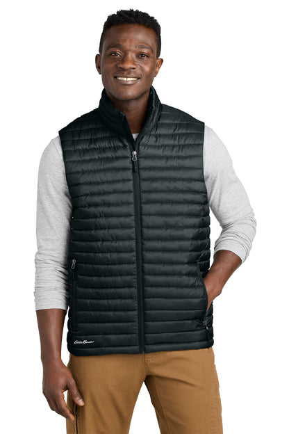 Eddie Bauer Packable Quilted Vest in Black, style EB516