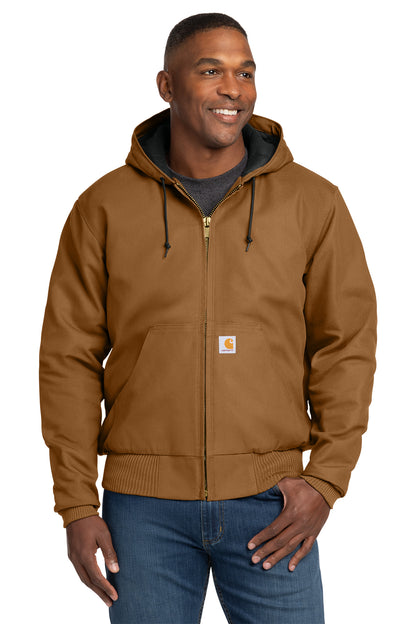 Carhartt® Tall Quilted-Flannel-Lined Duck Active Jac in Carhartt Brown, style CTT106677