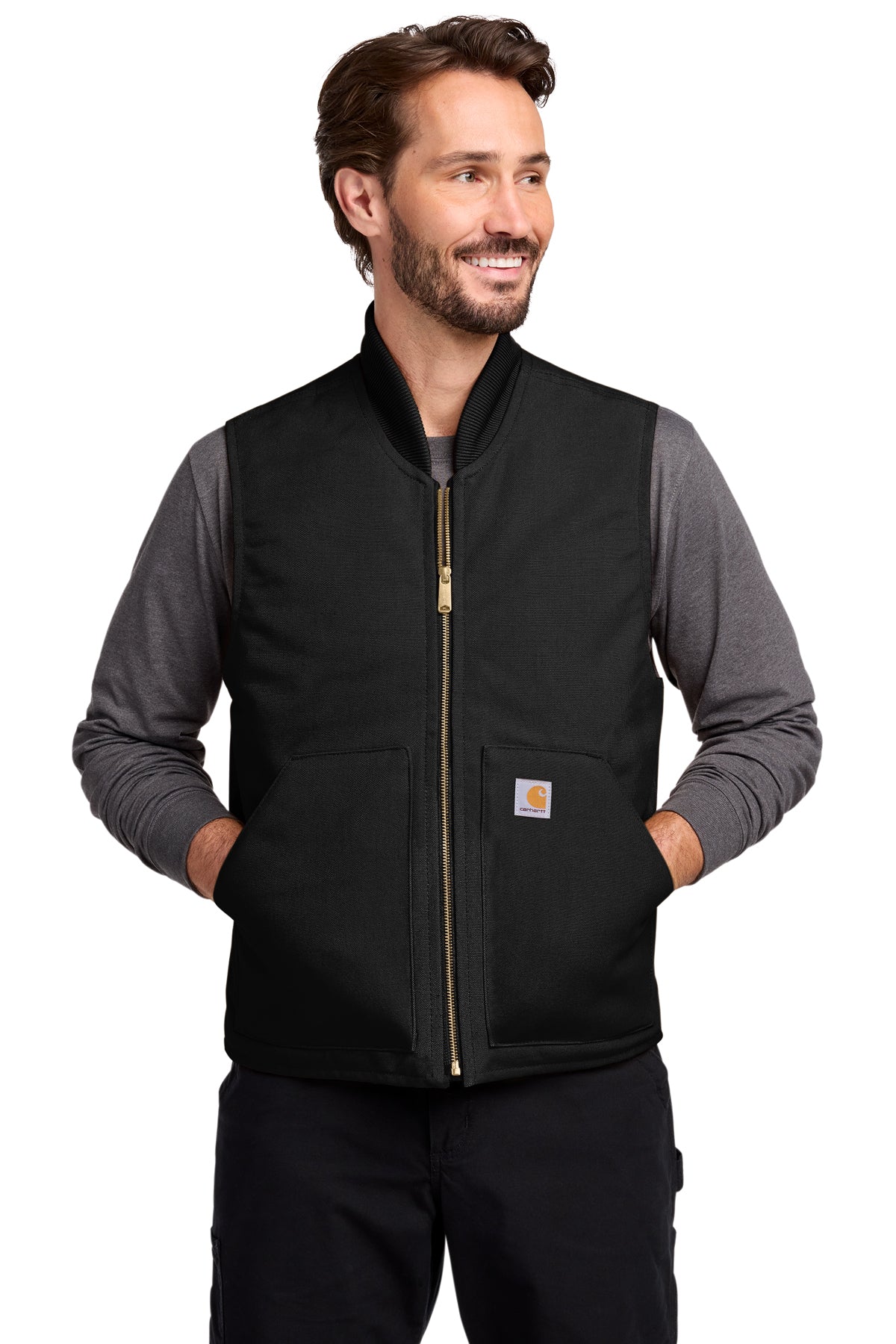 Carhartt® Duck Vest in Black, style CT106676