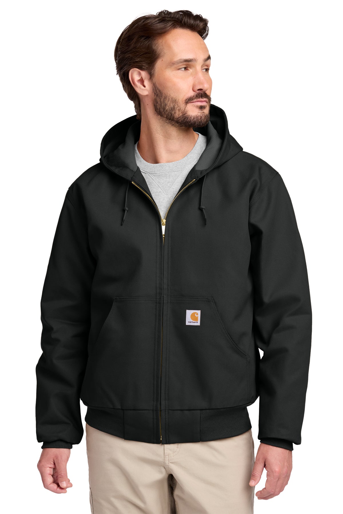 Carhartt® Tall Thermal-Lined Duck Active Jac in Black, style CTT106678