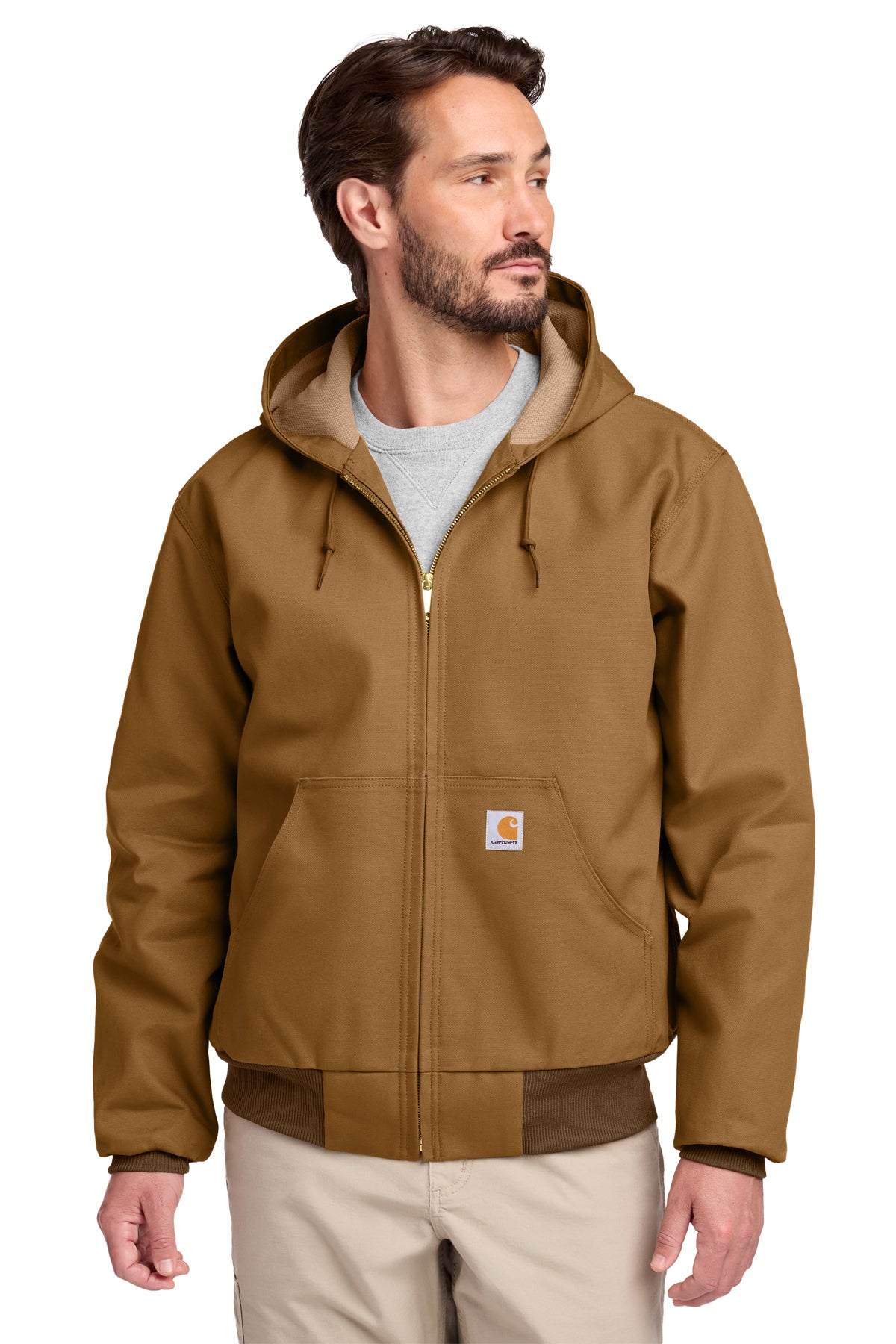 Carhartt® Tall Thermal-Lined Duck Active Jac in Carhartt Brown, style CTT106678