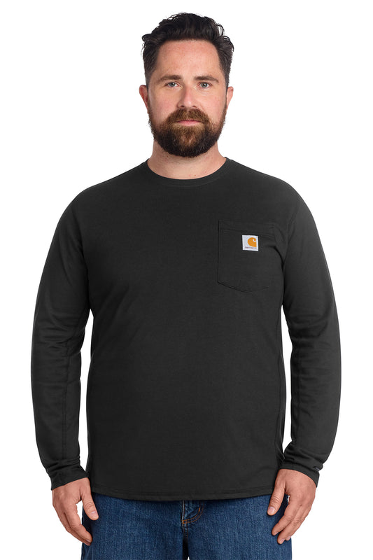 Carhartt® Force Long Sleeve Pocket T-Shirt in Black, style CT106656