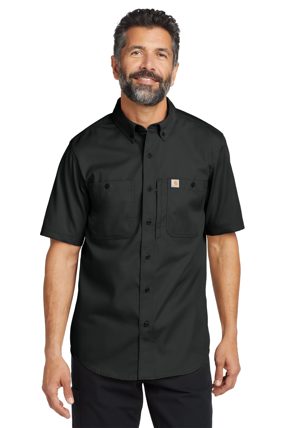 Carhartt® Rugged Professional Series Short Sleeve Shirt in Black, style CT106688