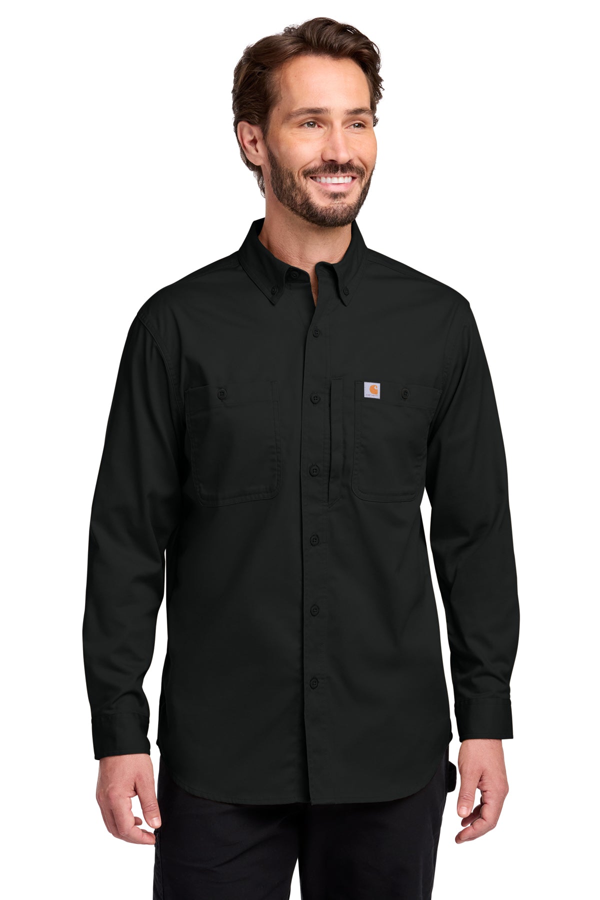 Carhartt® Rugged Professional Series Long Sleeve Shirt in Black, style CT106689
