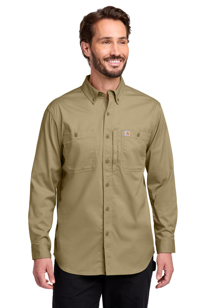 Carhartt® Rugged Professional Series Long Sleeve Shirt in Dark Khaki, style CT106689