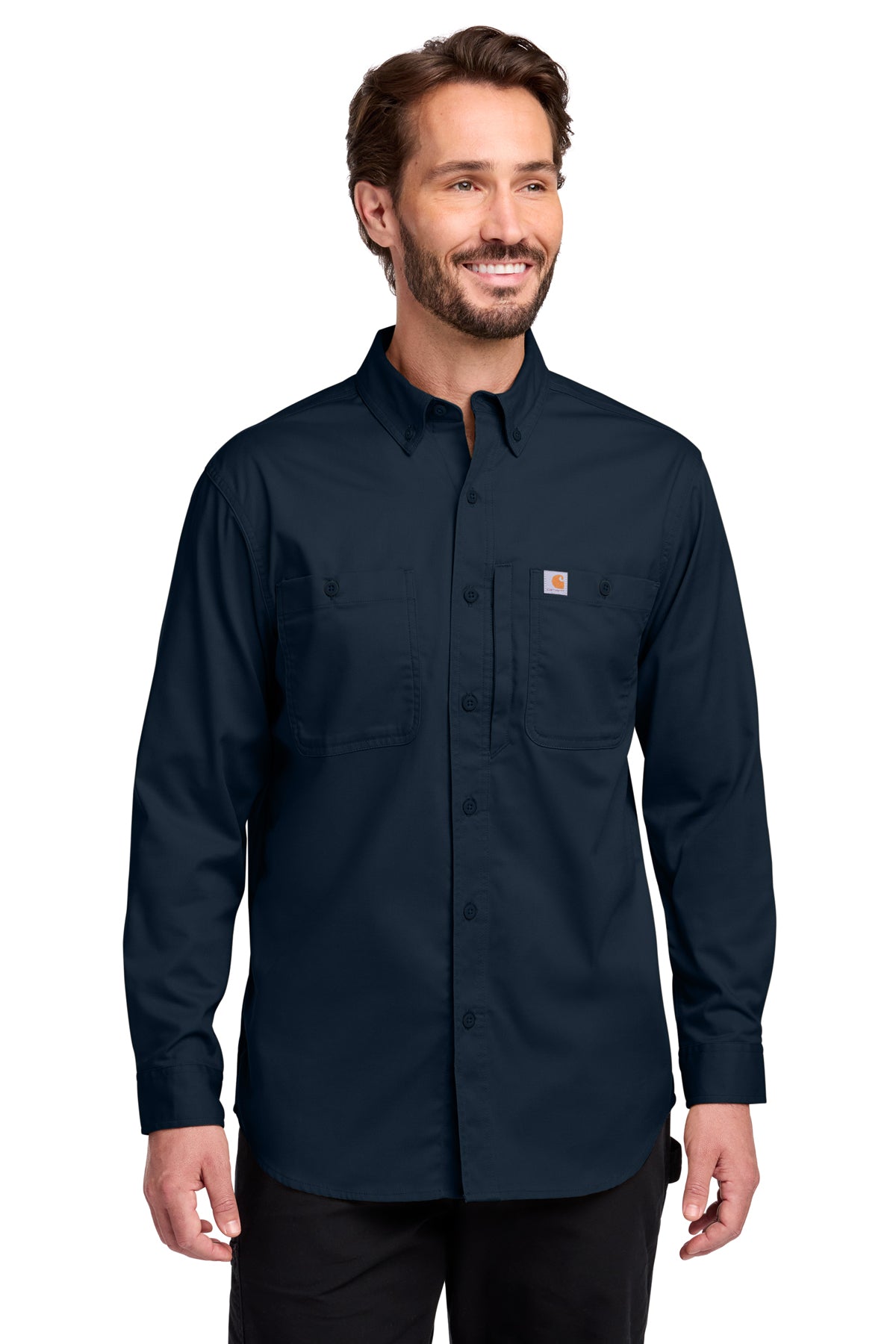 Carhartt® Rugged Professional Series Long Sleeve Shirt in Navy, style CT106689