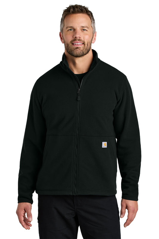 Carhartt® Textured Full-Zip Fleece Jacket in Black, style CT106416