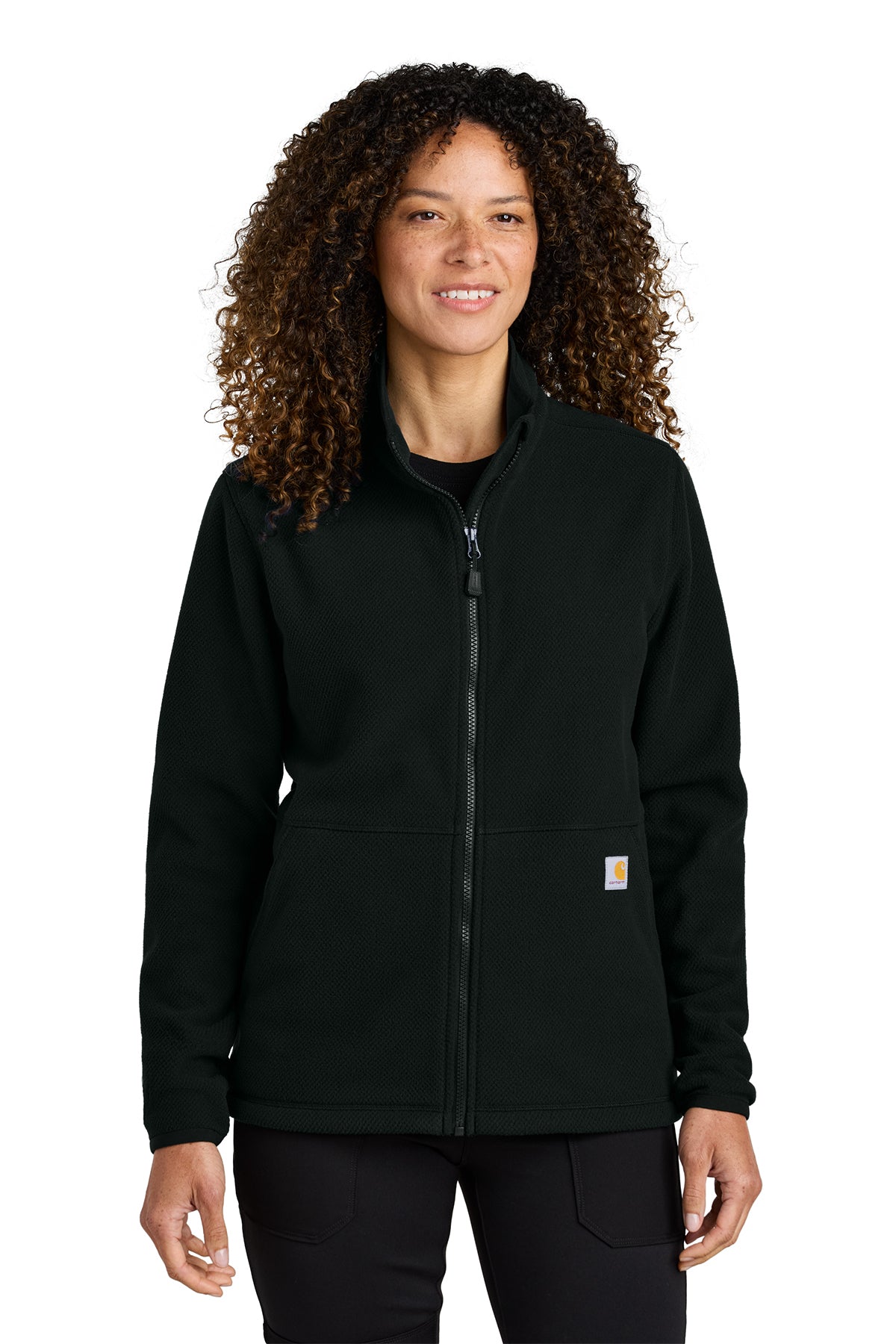 Carhartt® Women’s Textured Full-Zip Fleece Jacket in Black, style CT106419