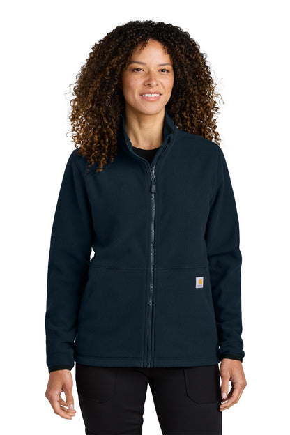 Carhartt® Women’s Textured Full-Zip Fleece Jacket in Navy, style CT106419